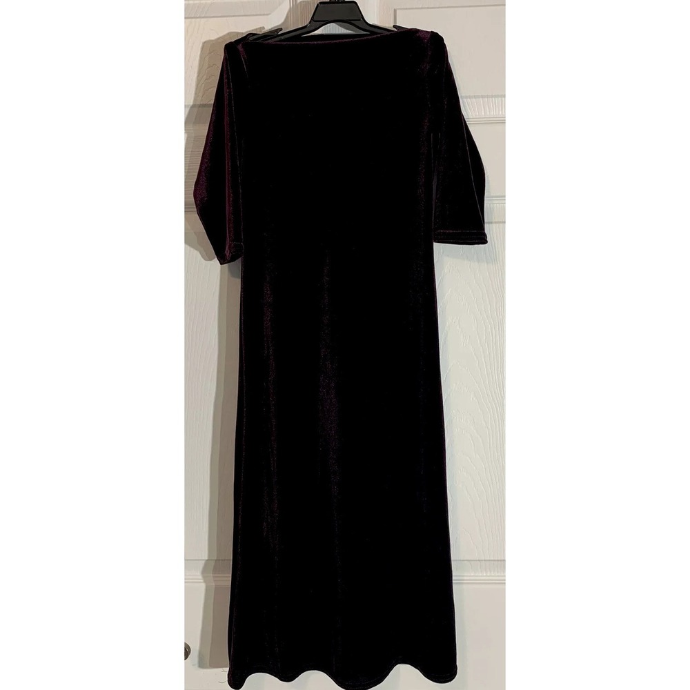 Vintage Girl's Jonathan Martin Deep Purple Velvet Dress Size 8 Holiday Party